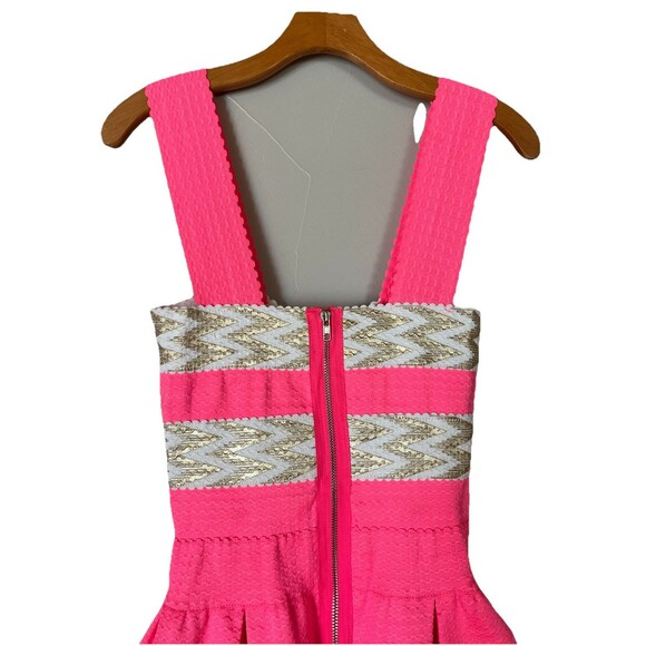 Day & Night Neon Pink Ballerina Stretch Band Dress, Knee Length,‎ Slimming, SZ S - Picture 5 of 7